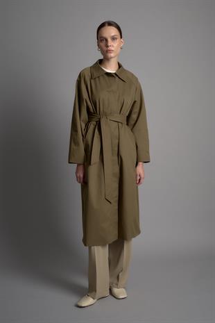 HERITAGE MAXI TRENÇKOT HAKİ