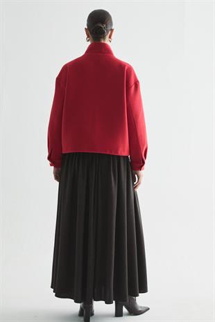 KAŞE BOMBER KABAN KIRMIZI