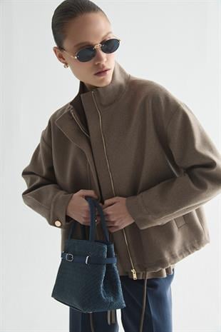 KAŞE BOMBER KABAN VİZON