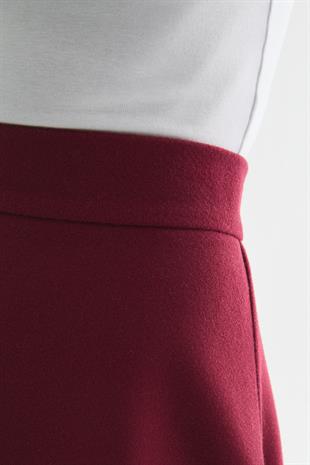 KAŞE KLOŞ ETEK BORDO