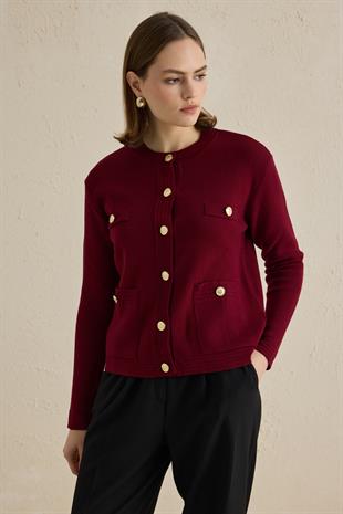 LIL TRİKO HIRKA BORDO