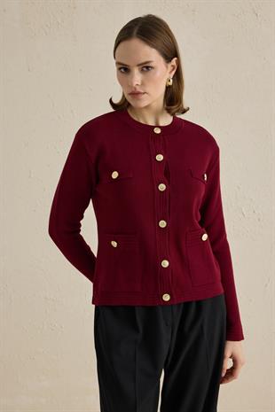 LIL TRİKO HIRKA BORDO