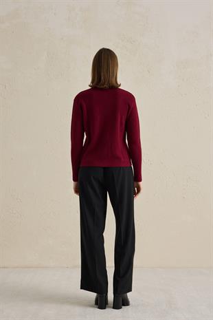 LIL TRİKO HIRKA BORDO