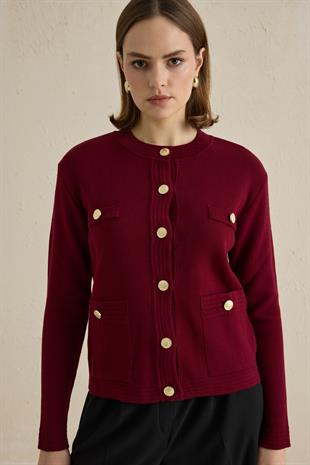 LIL TRİKO HIRKA BORDO