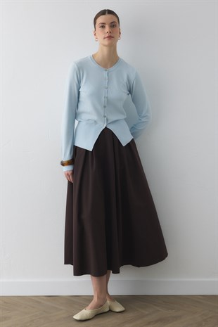 MERSERİZE BELİ OTURTMALI HIRKA BEBE MAVİSİ