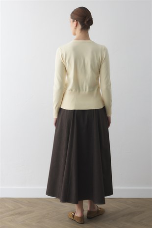 MERSERİZE BELİ OTURTMALI HIRKA SARI