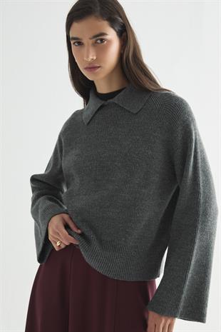 MUSE SOFT TRİKO KAZAK ANTRASİT