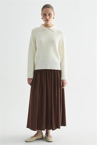 MUSE SOFT TRİKO KAZAK EKRU