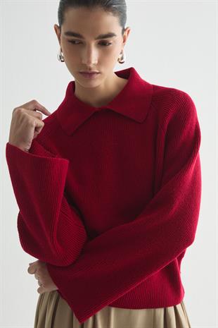 MUSE SOFT TRİKO KAZAK KIRMIZI