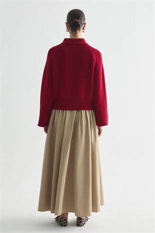 MUSE SOFT TRİKO KAZAK KIRMIZI