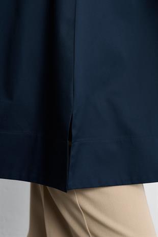 POPLİN BALON BLUZ LACİVERT