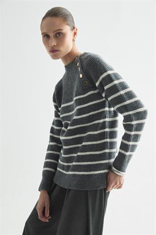 PURE TRİKO KAZAK GRİ