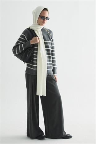 PURE TRİKO KAZAK GRİ