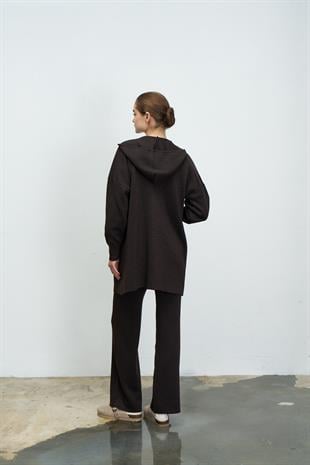 SİMLİ HIRKA KAHVERENGİ