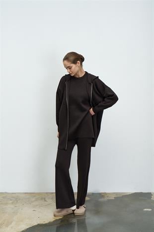 SİMLİ HIRKA KAHVERENGİ