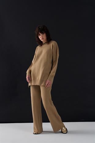 Simli Triko Sweat Gold