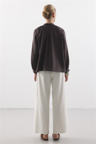 SOFT MUSE BLUZ ACI KAHVE