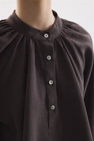 SOFT MUSE BLUZ ACI KAHVE