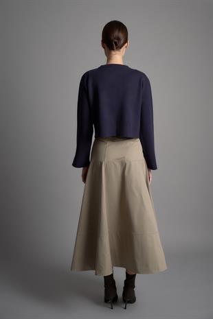 TEK DÜĞMELİ TRİKO CEKET LACİVERT