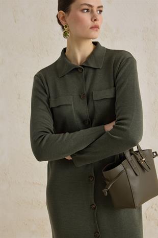 UZUN TRİKO TRENÇ HAKİ