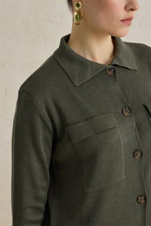 UZUN TRİKO TRENÇ HAKİ