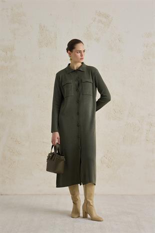 UZUN TRİKO TRENÇ HAKİ