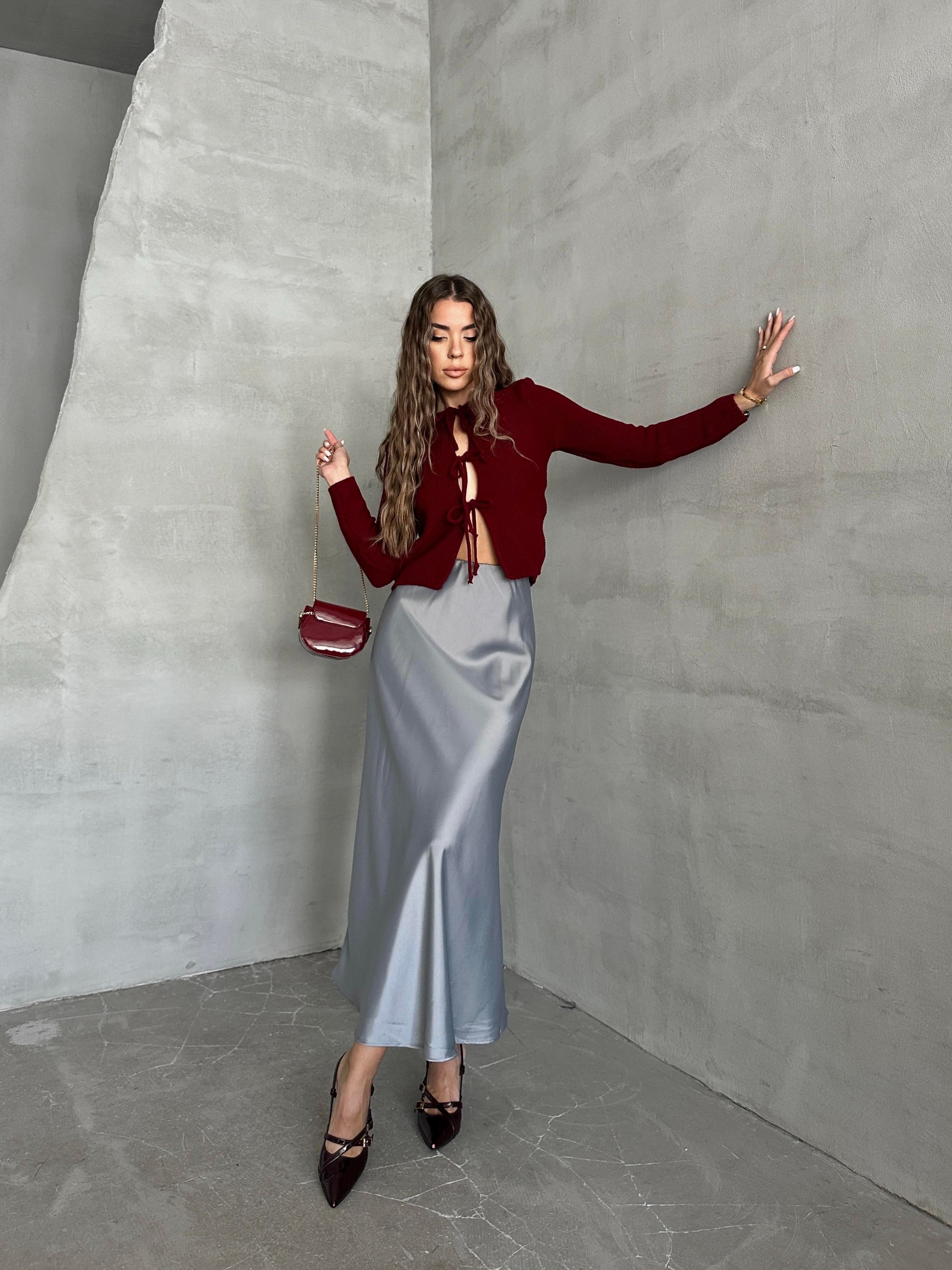 Maxi Boy Saten Etek Gri