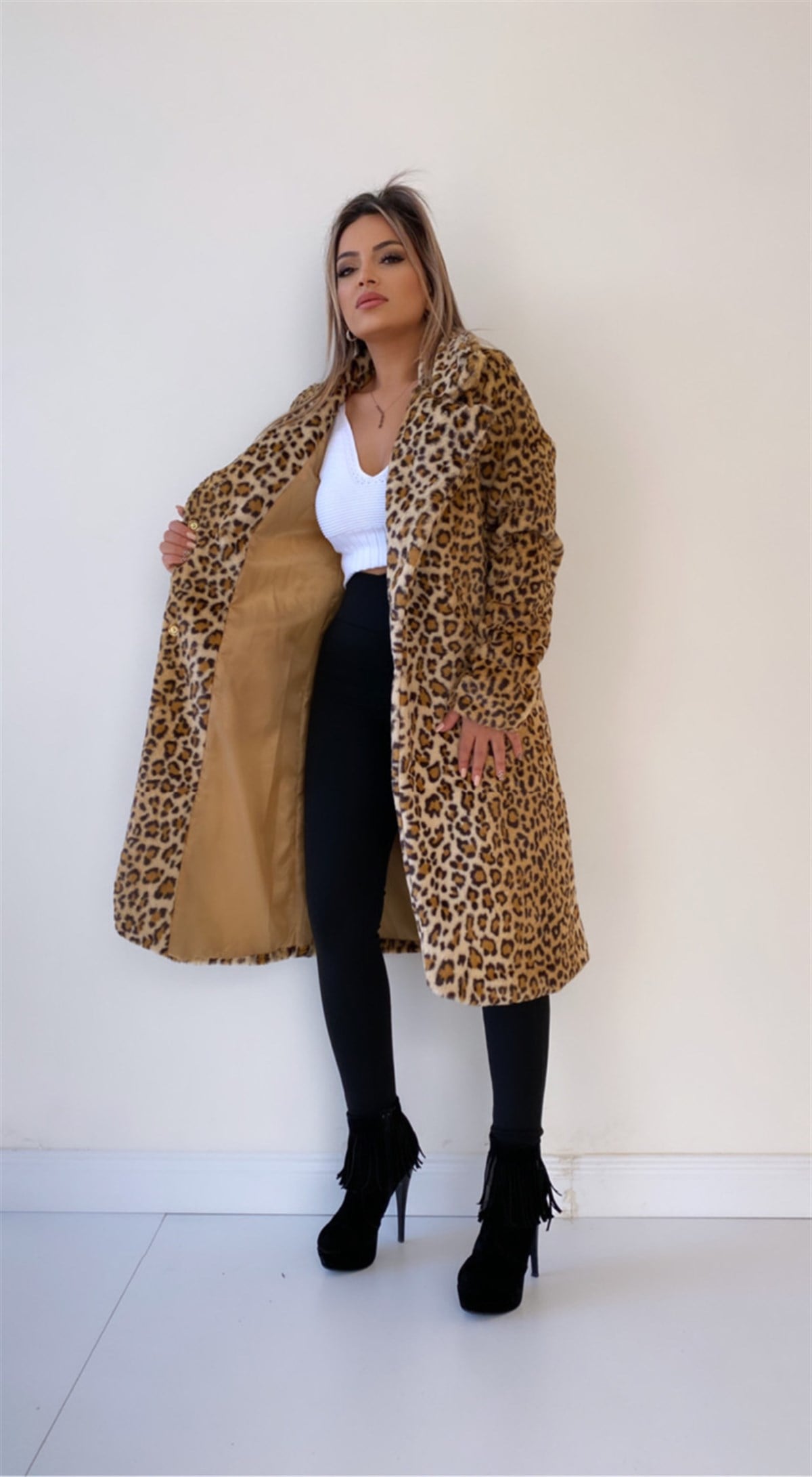 Uzun Leopar Suni Kürk Camel
