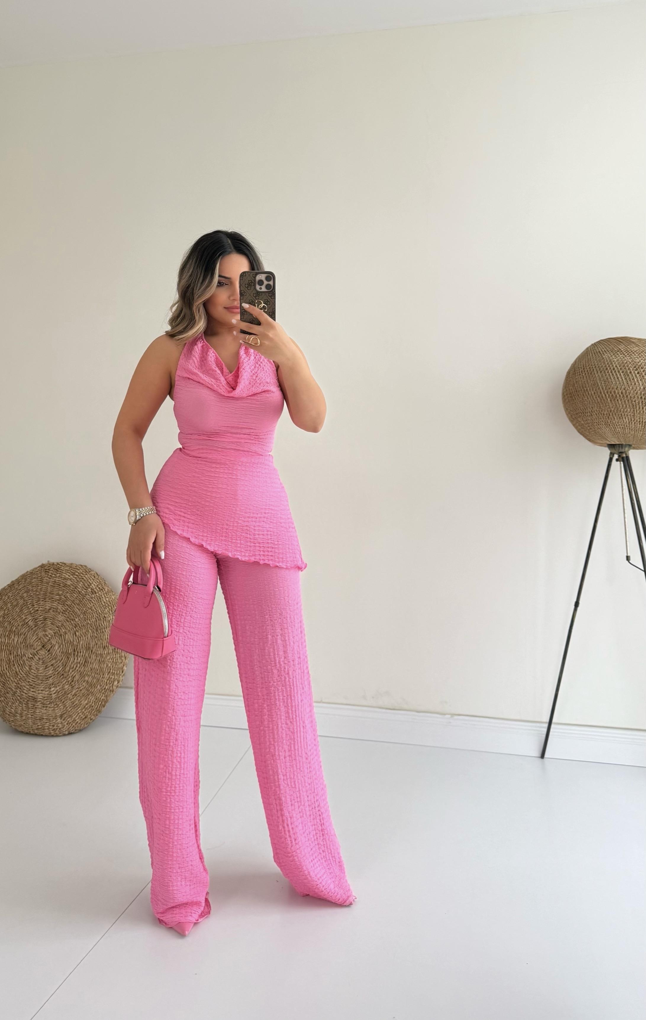 Gofre Tasarım Takım Pembe