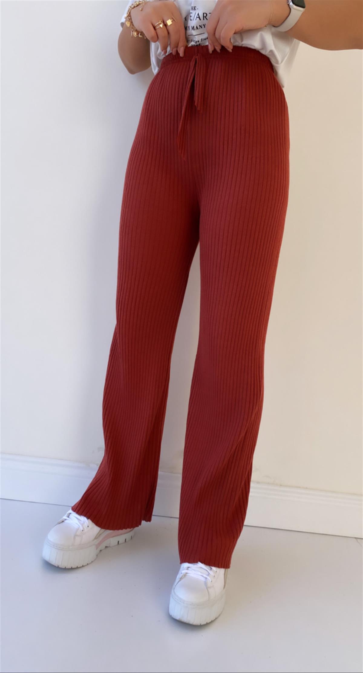 Kaşkorse Yazlık Star Pantolon Kiremit