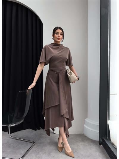 Asimetrik Bluz Etek Takım