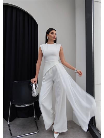 Asimetrik Tül Tasarım İkili Takım