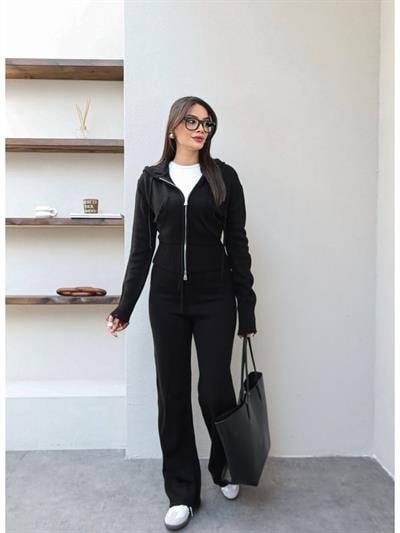Çift Fermuarlı Triko Takım
