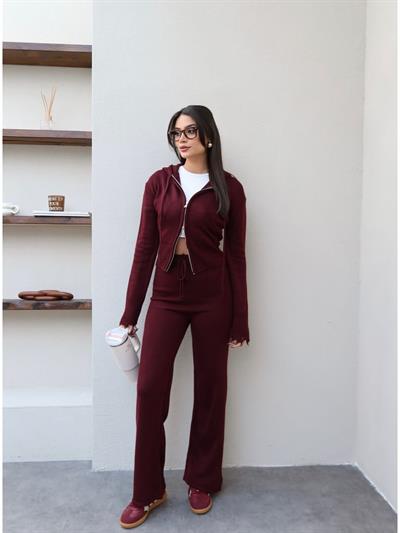 Çift Fermuarlı Triko Takım