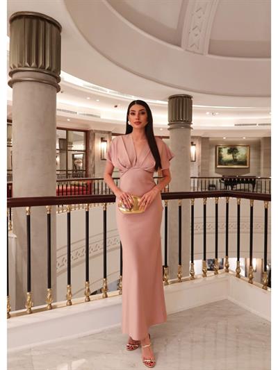 EH Collection Saten Midi Elbise
