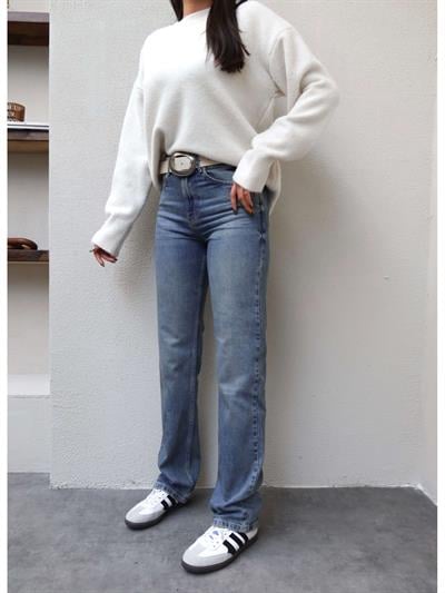 Likralı Straight Orj Jean