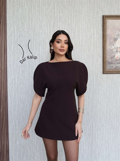 Omuz Dekolte Mini Elbise