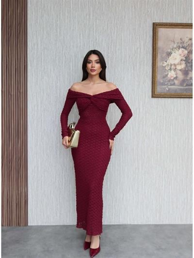 Ön Düğüm Detaylı Dantel Elbise