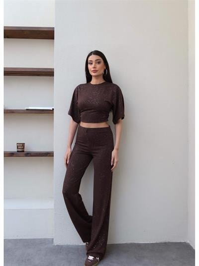 Simli Bel Büzgülü Modal Takım