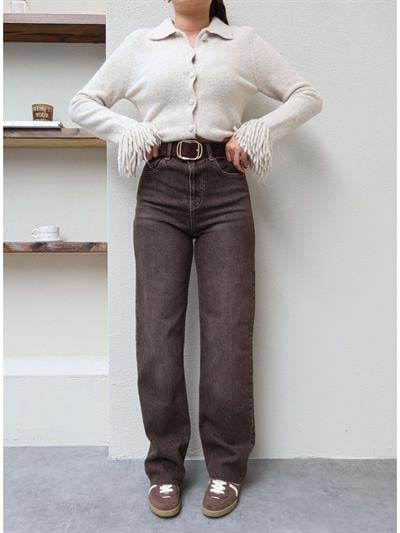 Straight Paça Kesik Orj Jean