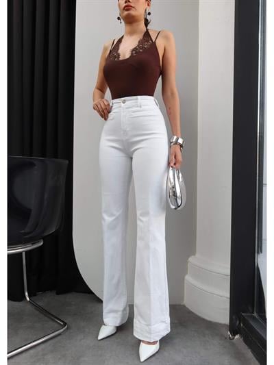 Yüksek Bel Flare Jean