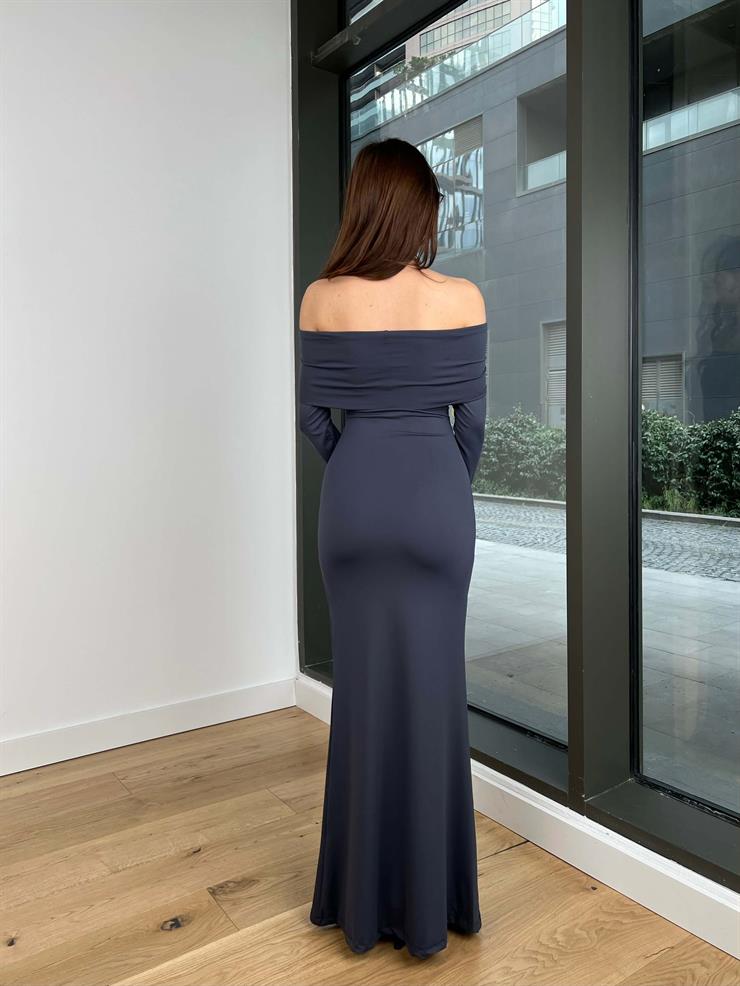 Madonna Yaka Aaron Kadın Füme Elbise 24Y037