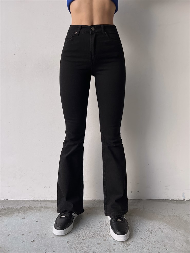 İspanyol Paça Chelsea Kadın Siyah Jean 22K000460