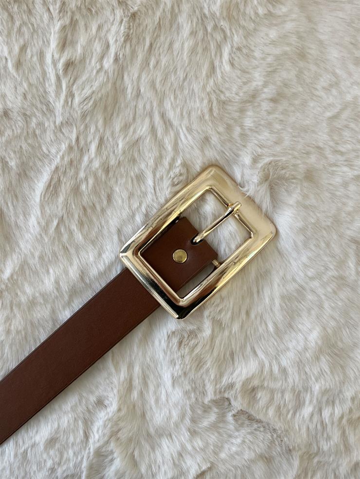 Deri Nimer Kadın Kahverengi Kemer 23Y000105