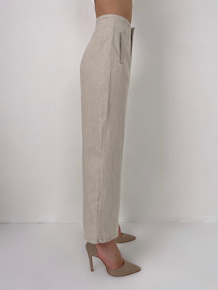 Yüksek Bel Beli Pens Detaylı Ellery Kadın Taş Paçası Bol Pantolon 23Y000060