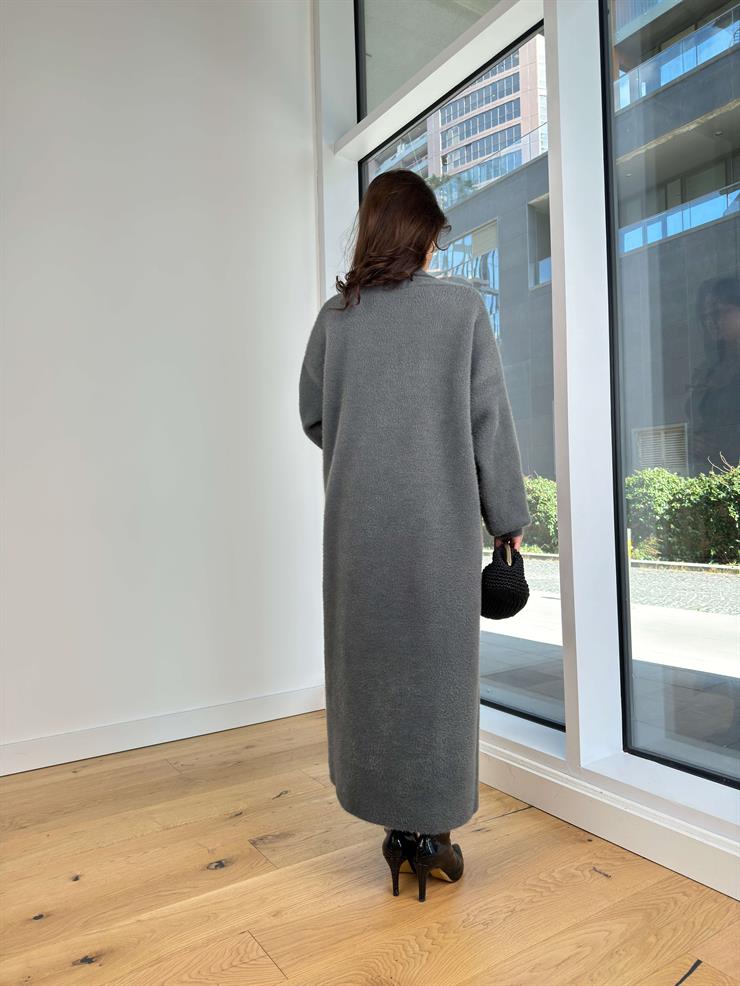 Eric Antrasit Kadın Uzun Triko Hırka 25K295