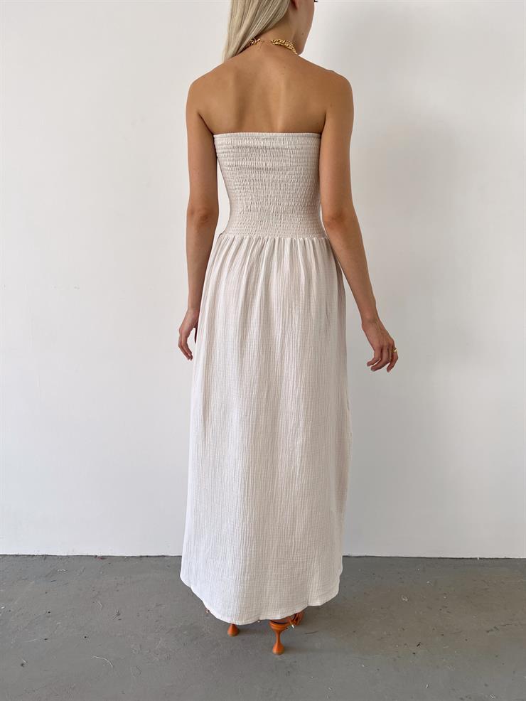 Straplez Gipeli Ethan Kadın Bej Elbise 23Y000500