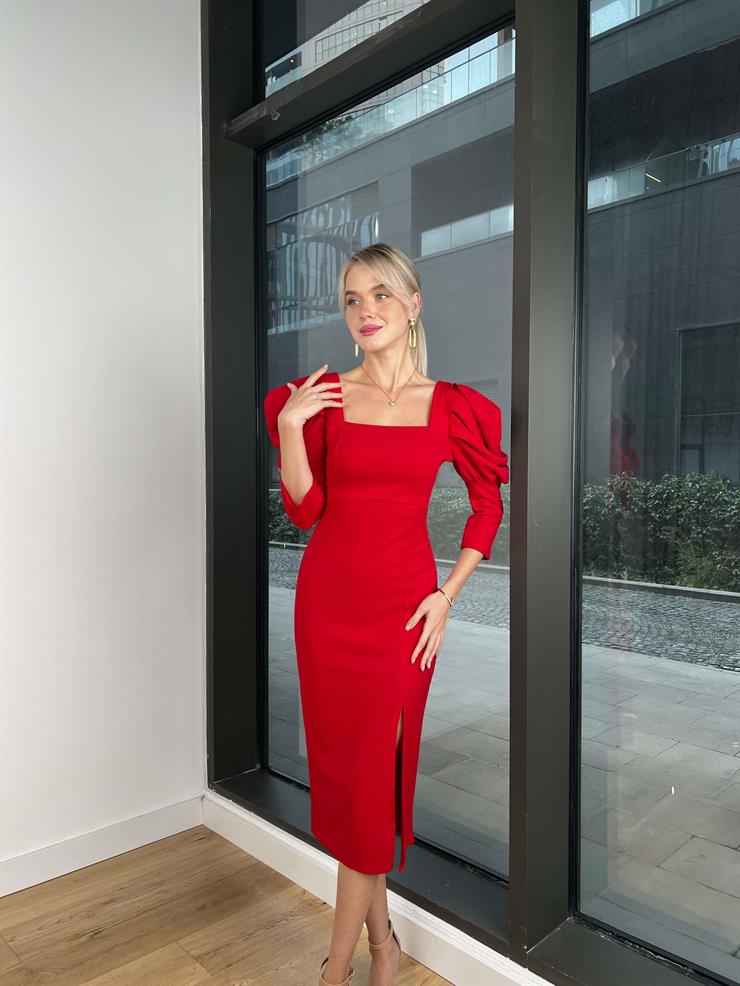 Kırmızı Elbise, Capcanlı 2023 Modelleri - Moda Çelikler