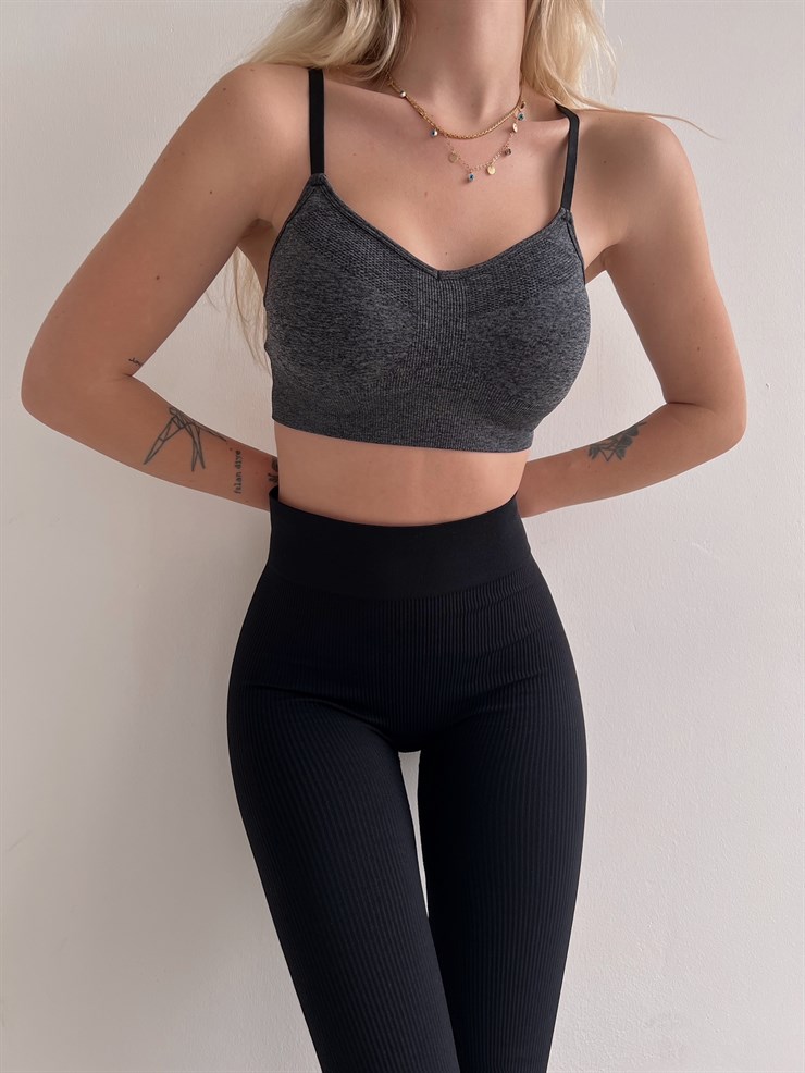 İnce Askılı Destekli Mayra Kadın Antrasit Bralet 22Y000051