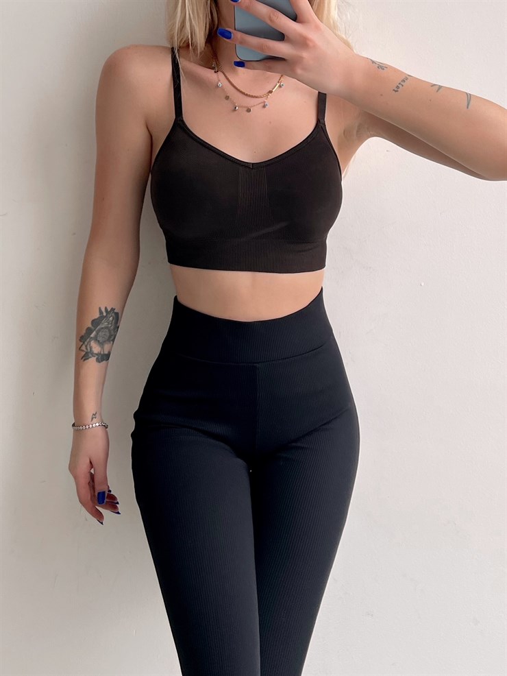 İnce Askılı Destekli Mayra Kadın Haki Bralet 22Y000051